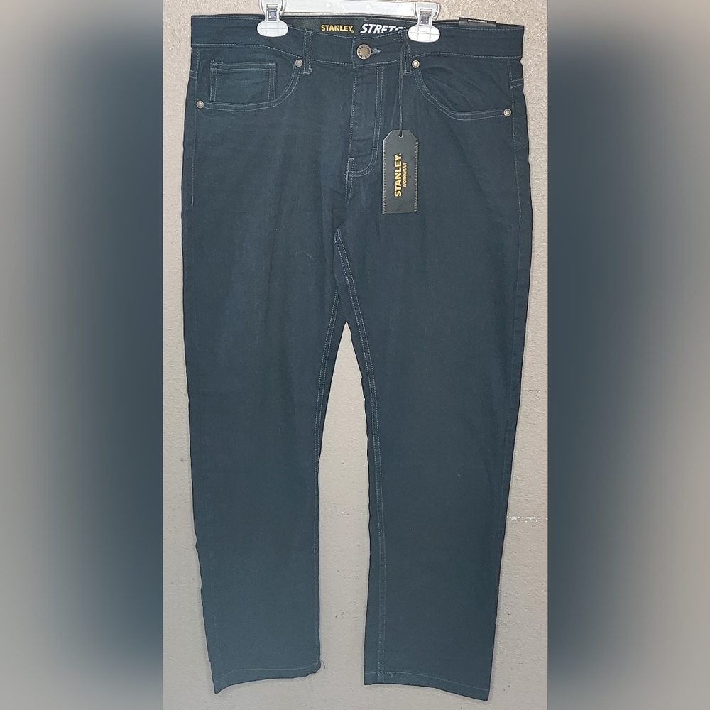 Stanley Men's Workwear stretch Flex Technology Blue denim jeans Size 34 X 30 - Picture 2 of 15